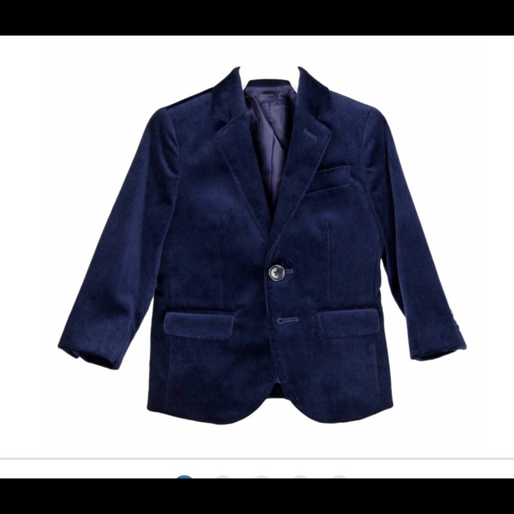 Boy’s Crewcuts Navy Blue Velvet Blazer size 5